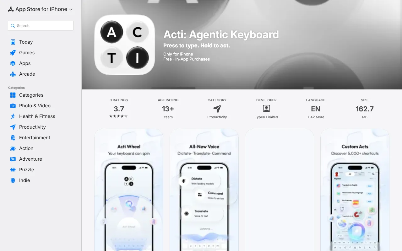 Acti pricing page, October 2026