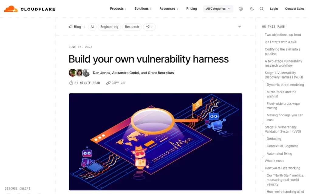 Cloudflare blog post: Build your own vulnerability harness