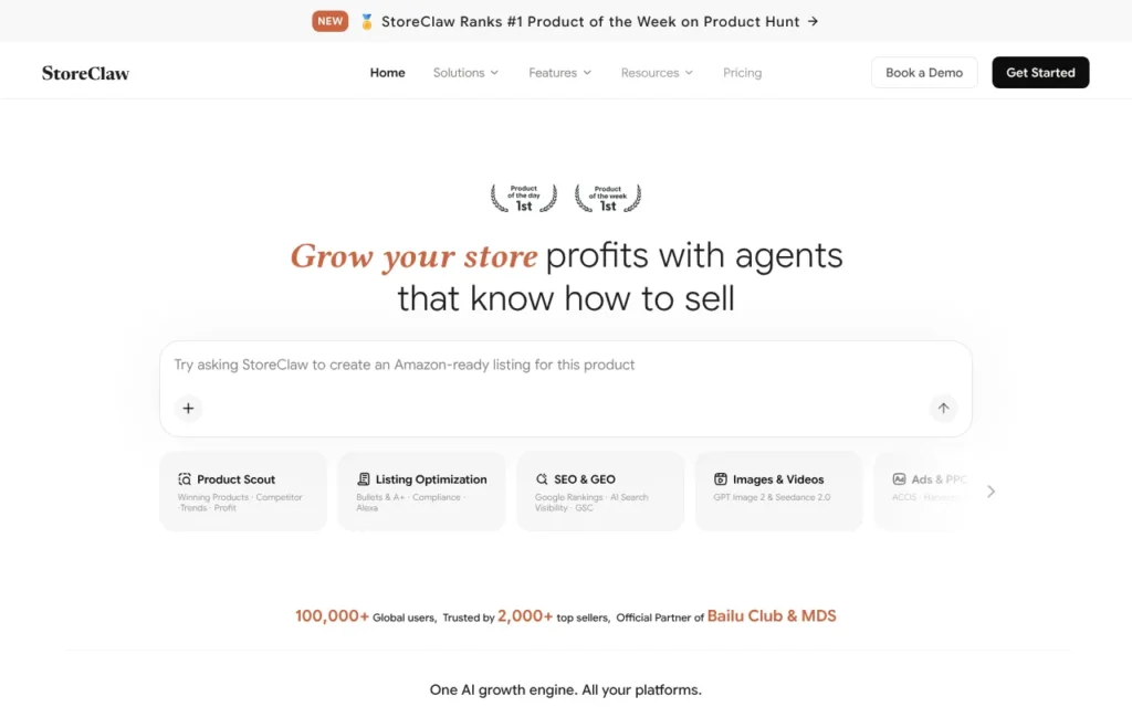 StoreClaw website: AI agents that help run your online shop